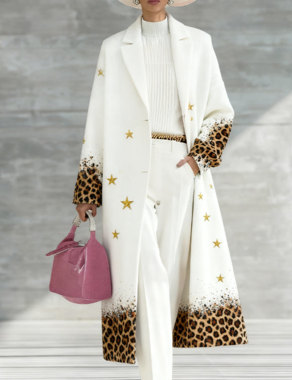 Plaid Casual Long Wool Coat