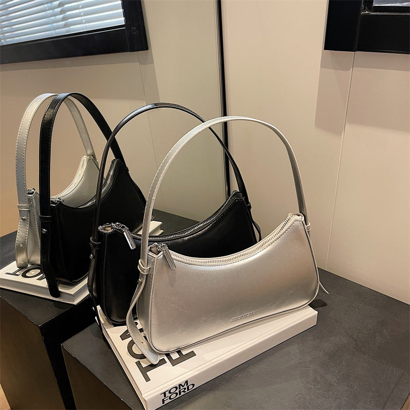 Lady's Solid Color Small Square Handbag