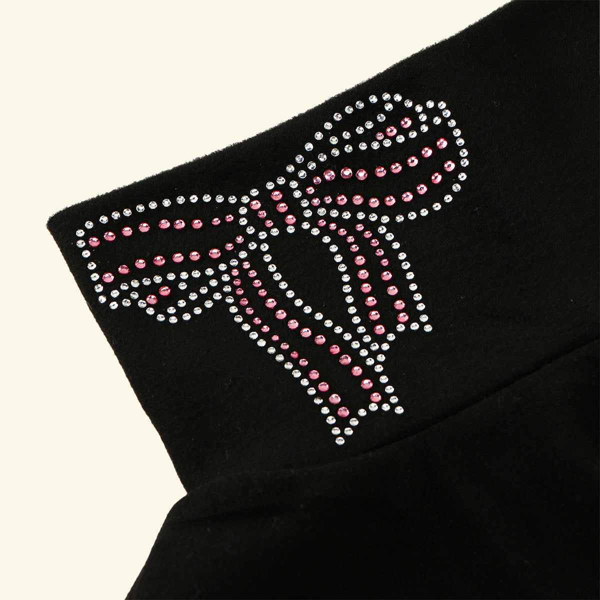 Polyester Diamond-embellished Bow Neck Scarf Woman