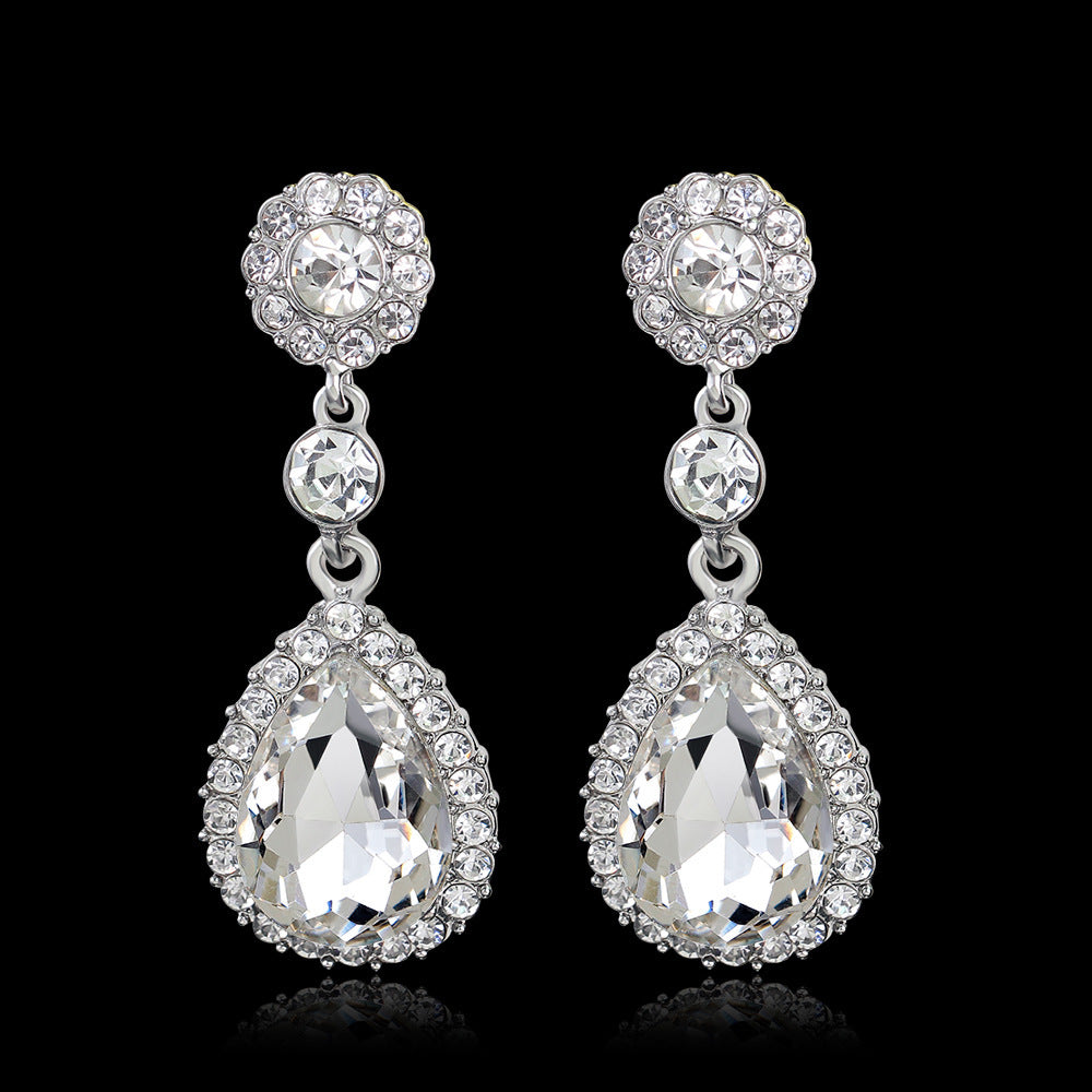 Fashion Elegant Crystal Drop Exquisite Earrings