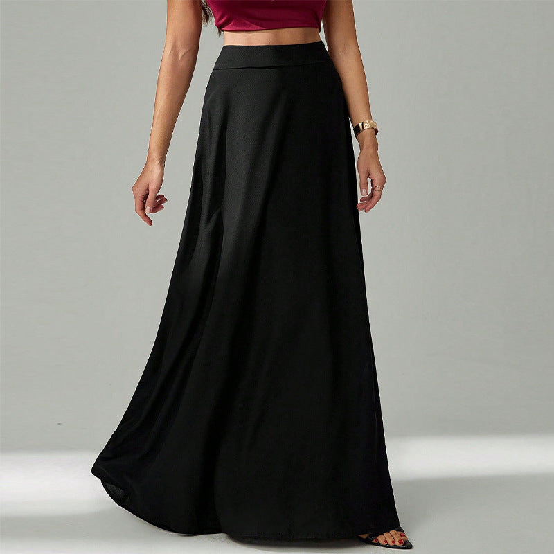 Elegant Black Commuter Skirt For Women