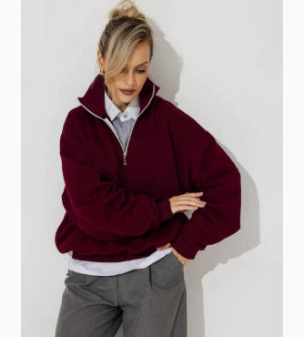 Lazy Style Fashion Casual Personality Versatile Zip-up Hoodie