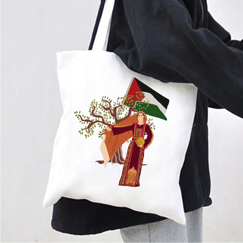 Simple Household Printed Canvas Shoulder Bag