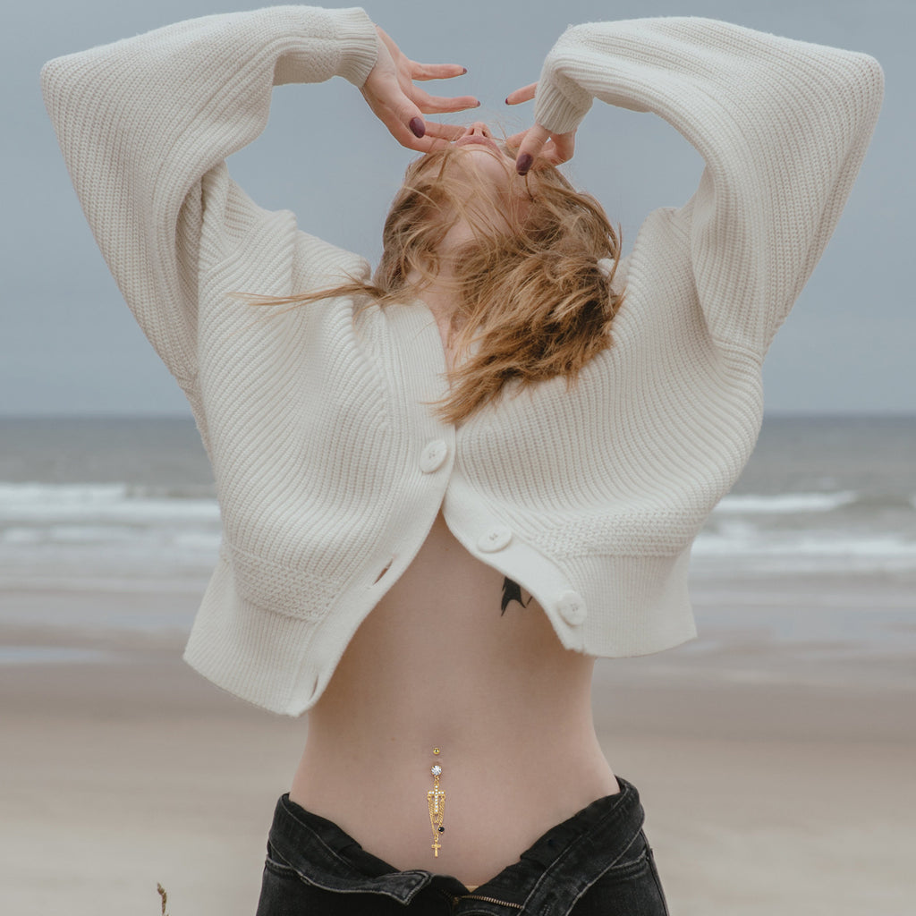 Niche Edge Navel Piercing Edge Navel Ring Piercing Jewelry