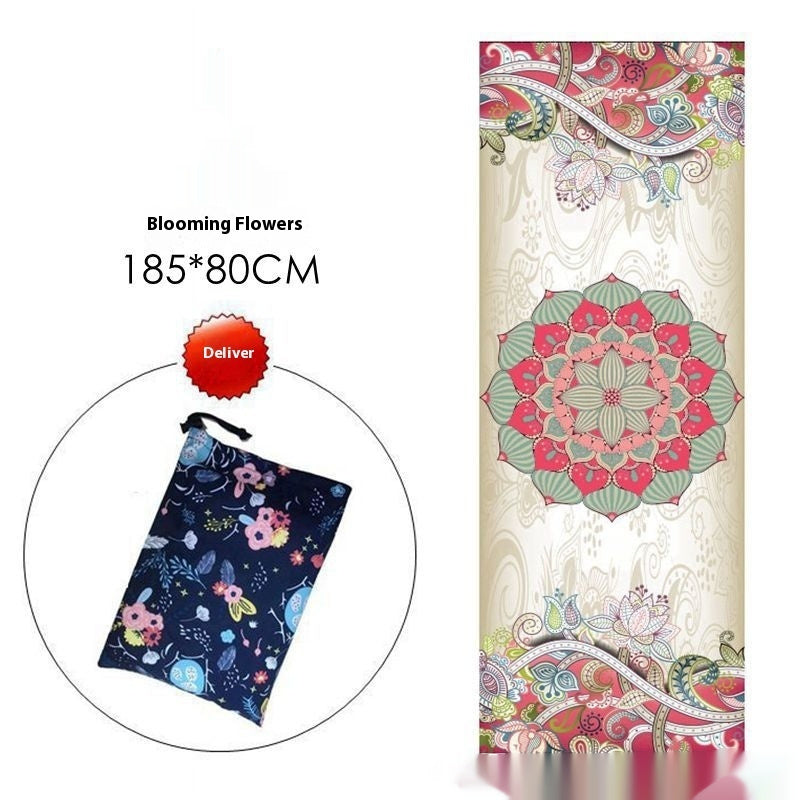 Sweat-absorbent Portable Printed Yoga Mat