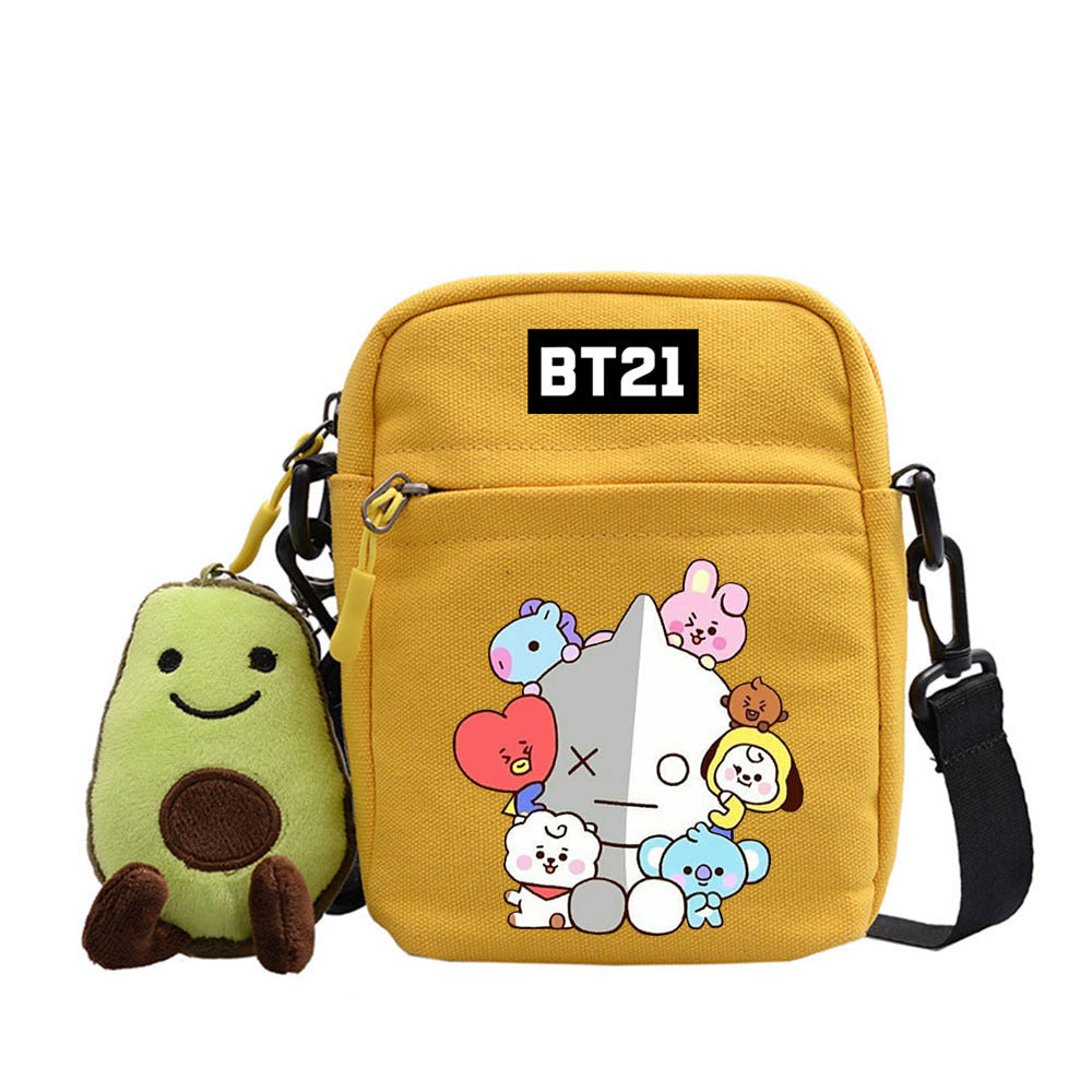 Cartoon Cute Canvas Messenger Bag