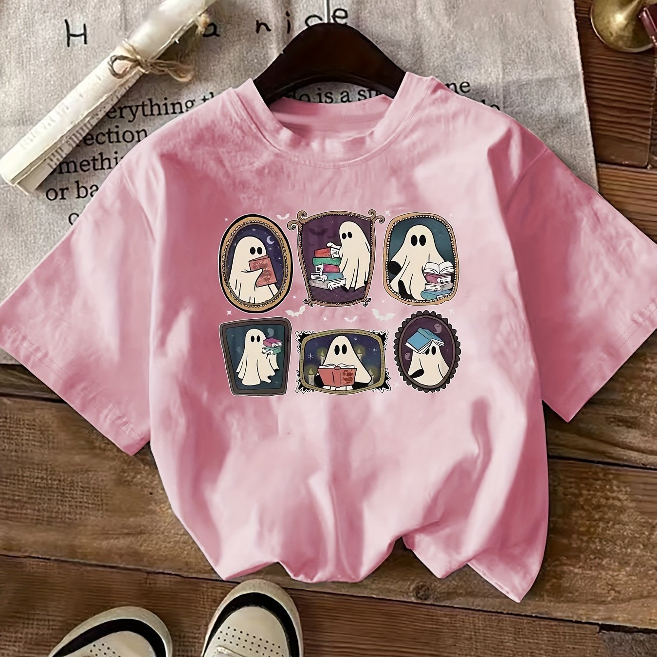 Letter Print Short-sleeve Casual Short Sleeve Round Neck Women's Clothing