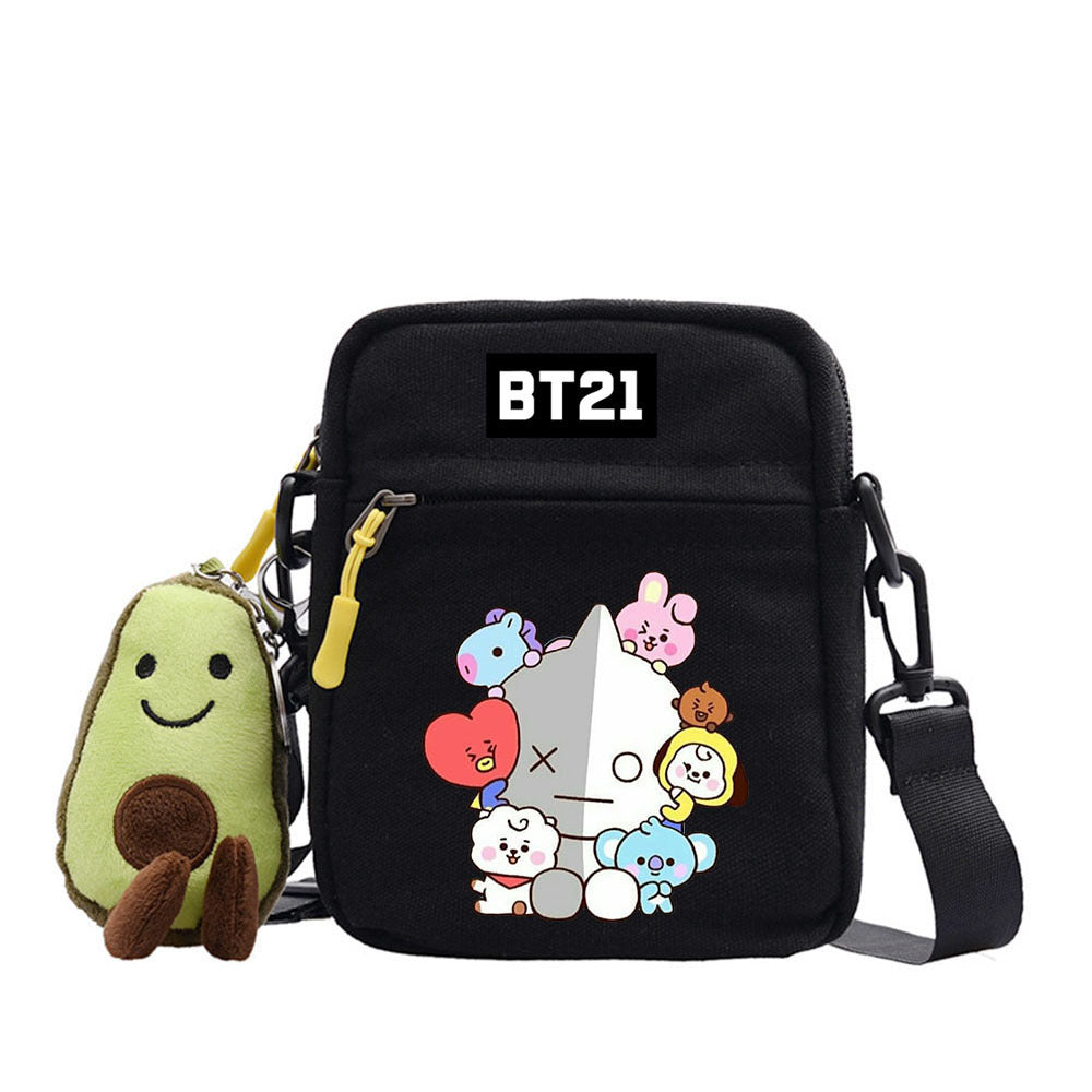 Cartoon Cute Canvas Messenger Bag
