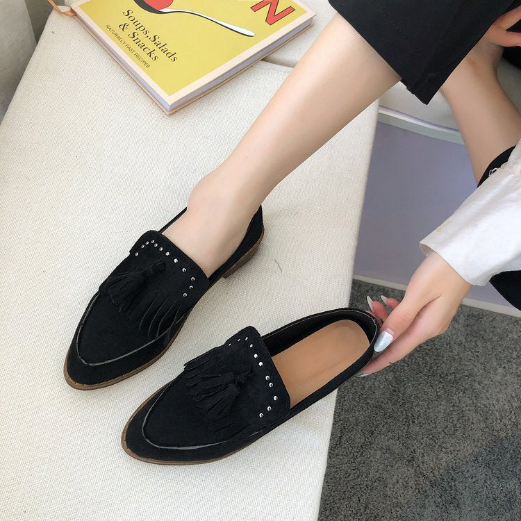 Vintage British tassel single shoes