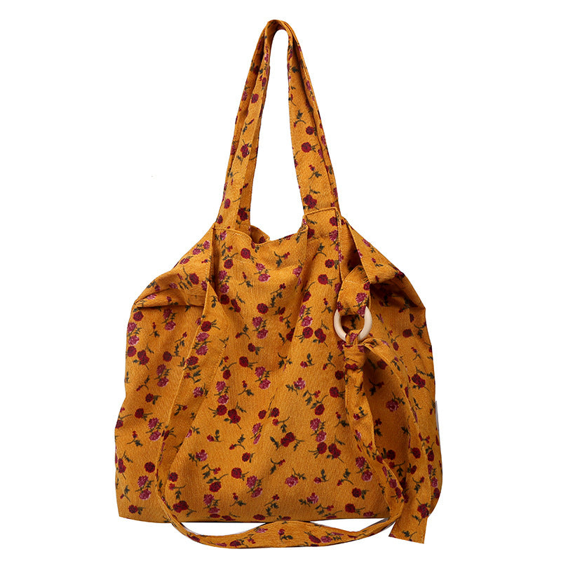 Sweet Rose Fashion One Shoulder Diagonal Canvas Bag