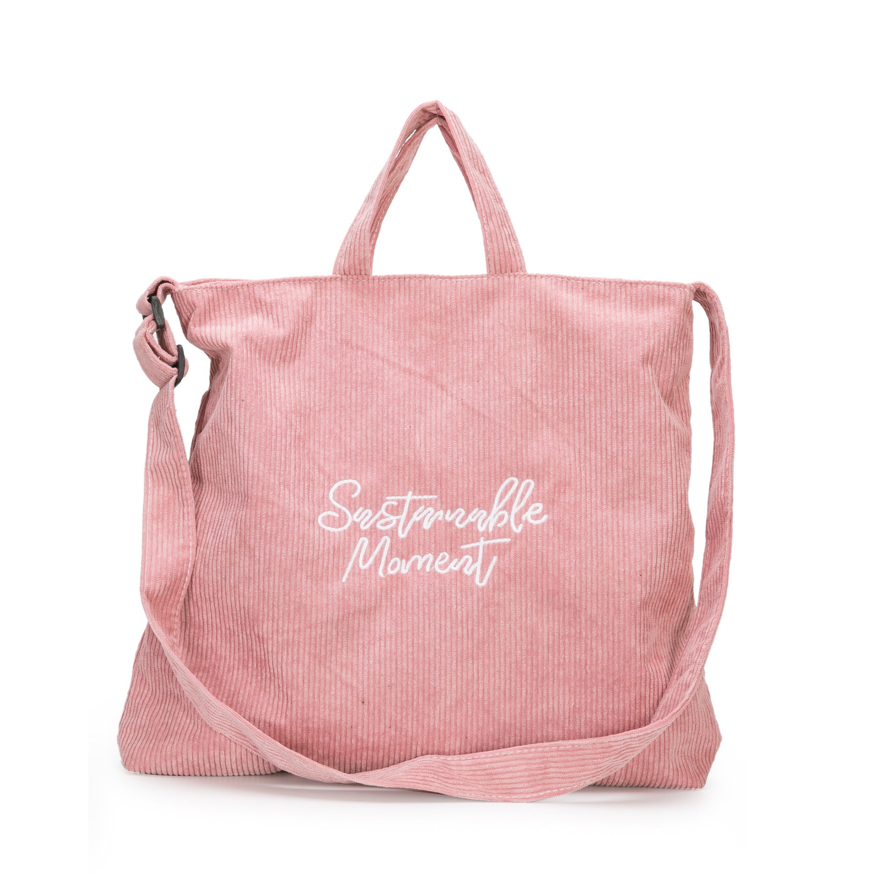 Corduroy canvas shoulder bag