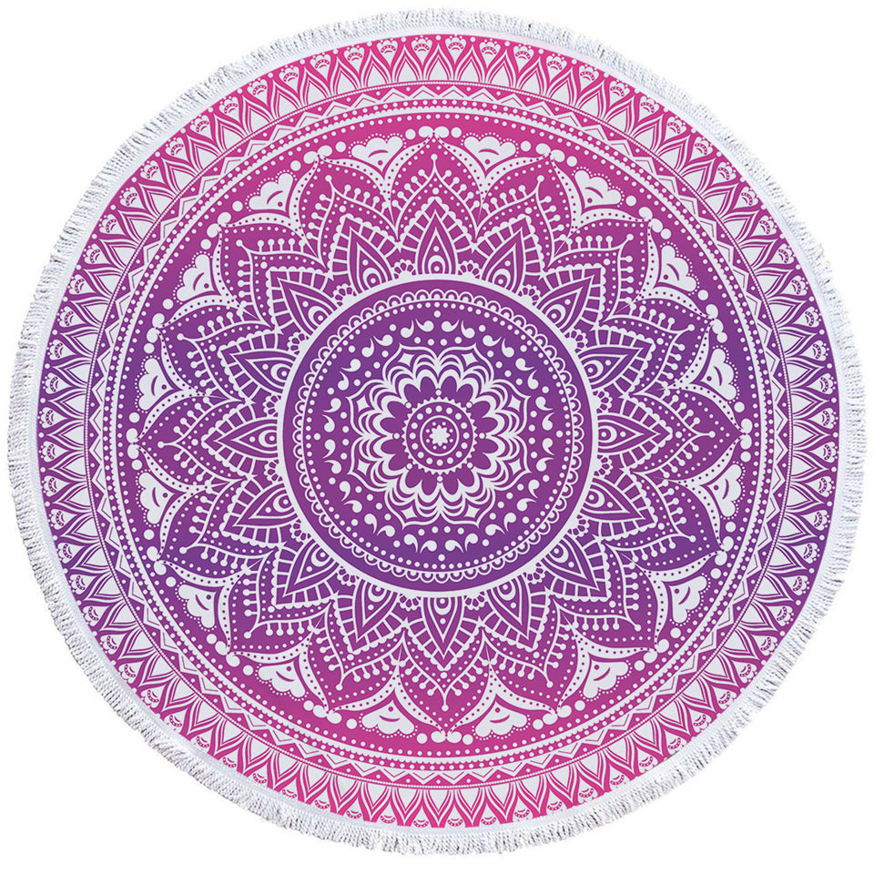Round Printed Bath Towel Beach Towel Yoga Mat