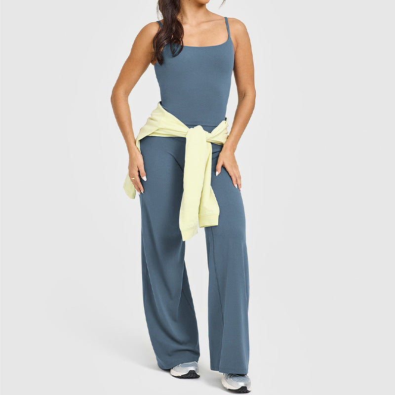 U Collar Beauty Back Spaghetti-strap Padded Fitness Clothes Yoga Clothes