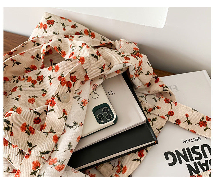 Sweet Rose Fashion One Shoulder Diagonal Canvas Bag