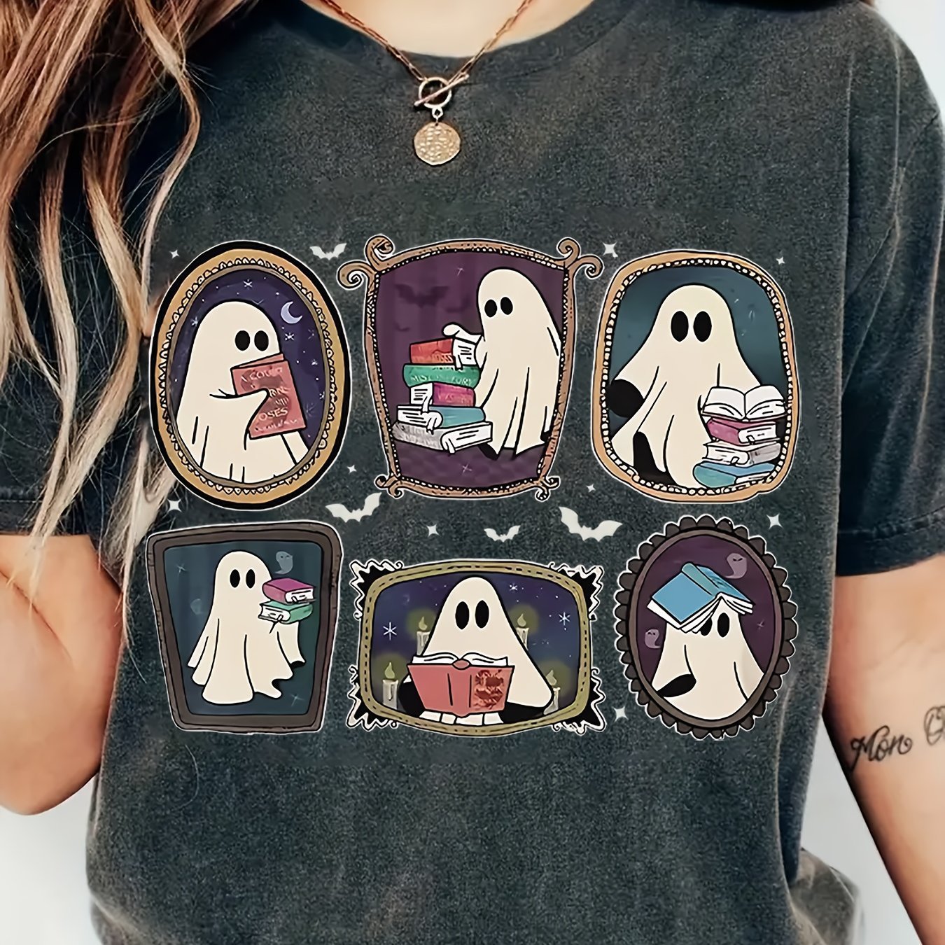 Letter Print Short-sleeve Casual Short Sleeve Round Neck Women's Clothing