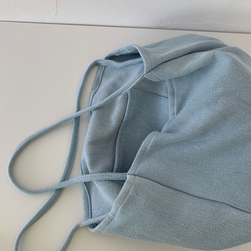 Vintage canvas bag washed denim