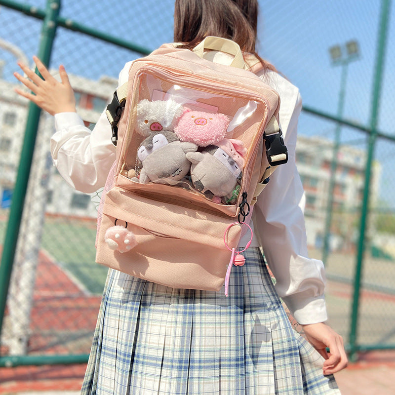 Japanese school backpack female student canvas bag