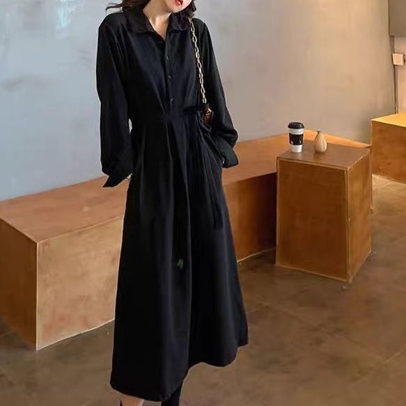 French Retro Audrey Hepburn Style Women's Long Dress