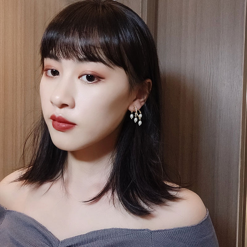 Niche Vintage , Rhinestone ,Pearl. 3 Set Variant Elegant Earrings BUNDLE