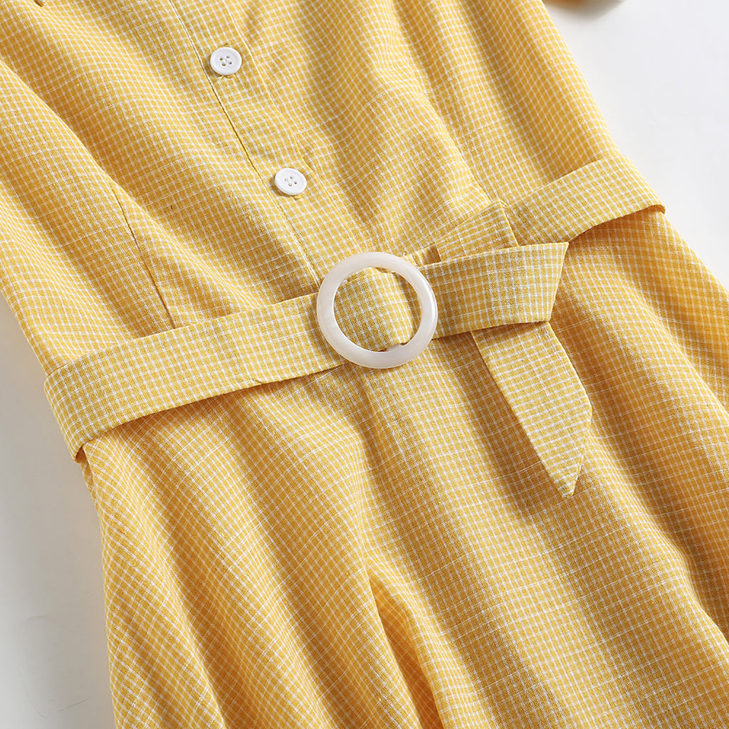 Vintage British Shirt Collar Dress