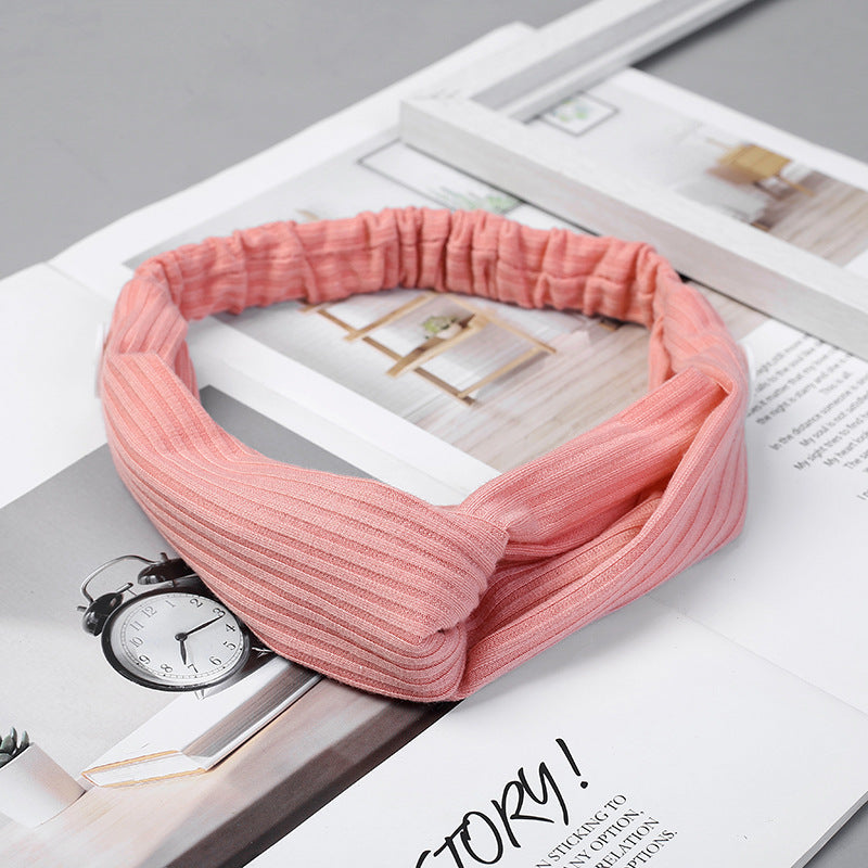 Vintage Cross Knot Suede Headband