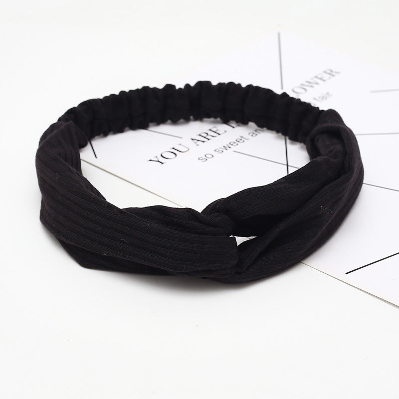 Vintage Cross Knot Suede Headband