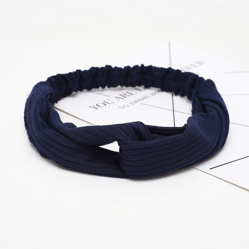 Vintage Cross Knot Suede Headband
