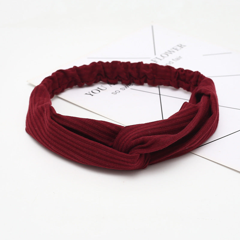 Vintage Cross Knot Suede Headband