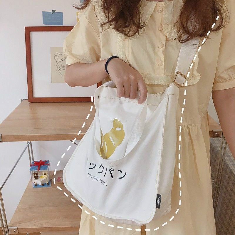 Canvas Bag Female Summer Personality Class Texture Cute Vintage Girl Messenger Bag