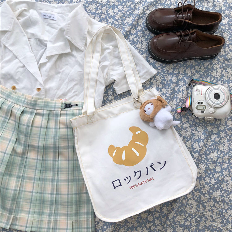 Canvas Bag Female Summer Personality Class Texture Cute Vintage Girl Messenger Bag