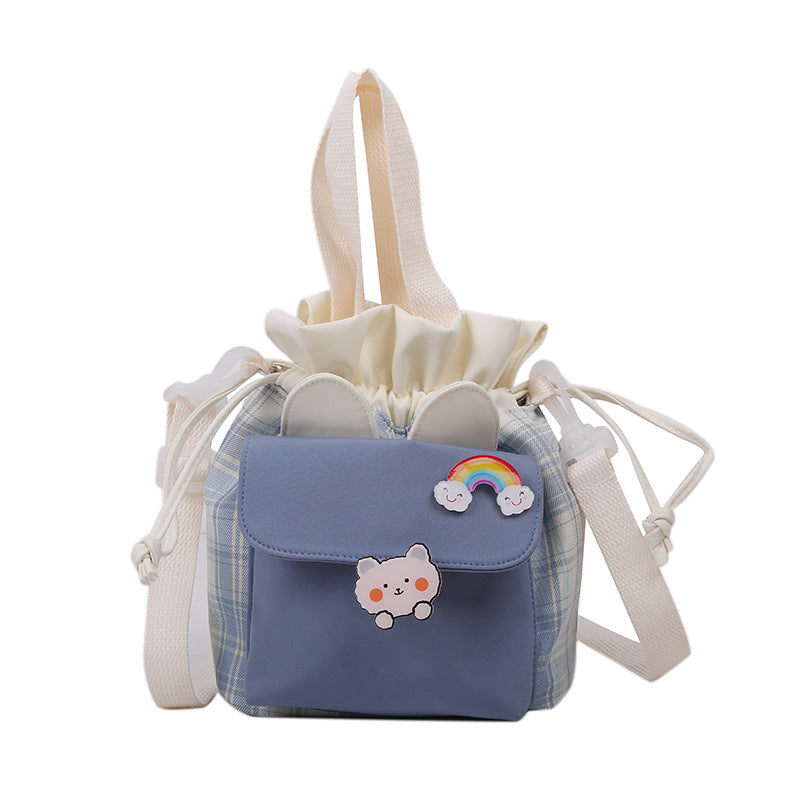 Cute Small Bag Female Messenger Harajuku Canvas Bag Art