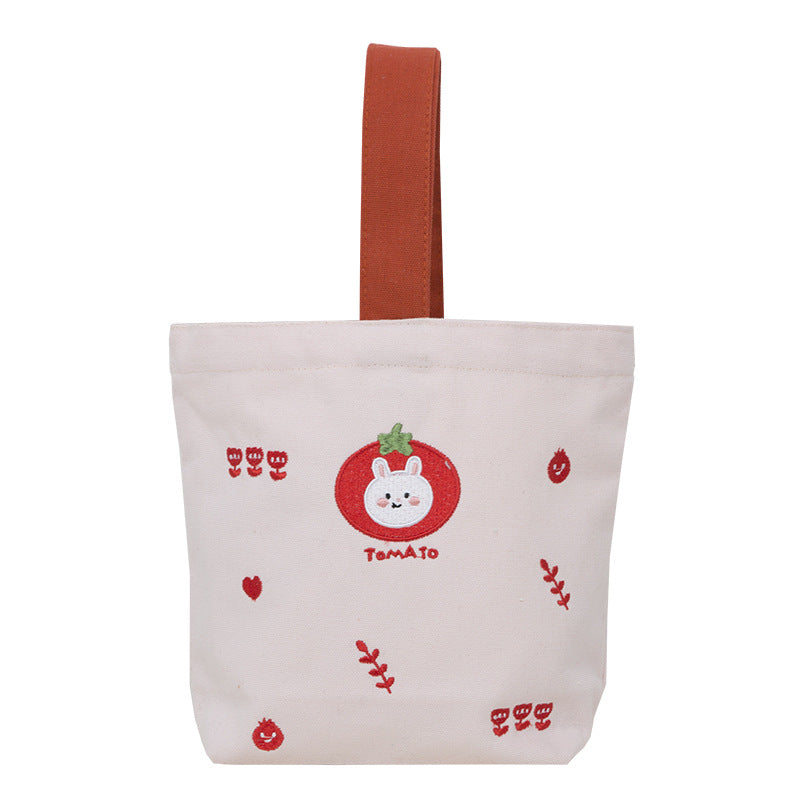 Portable Canvas Bag Office Worker Mommy Lunch Bag Student Cute Small Bag