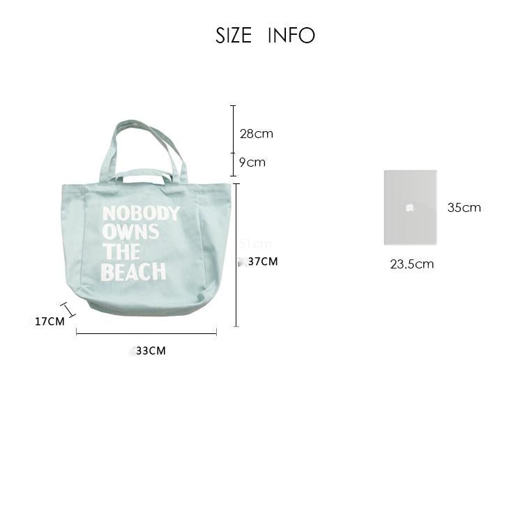 Simple letter single shoulder canvas bag female student