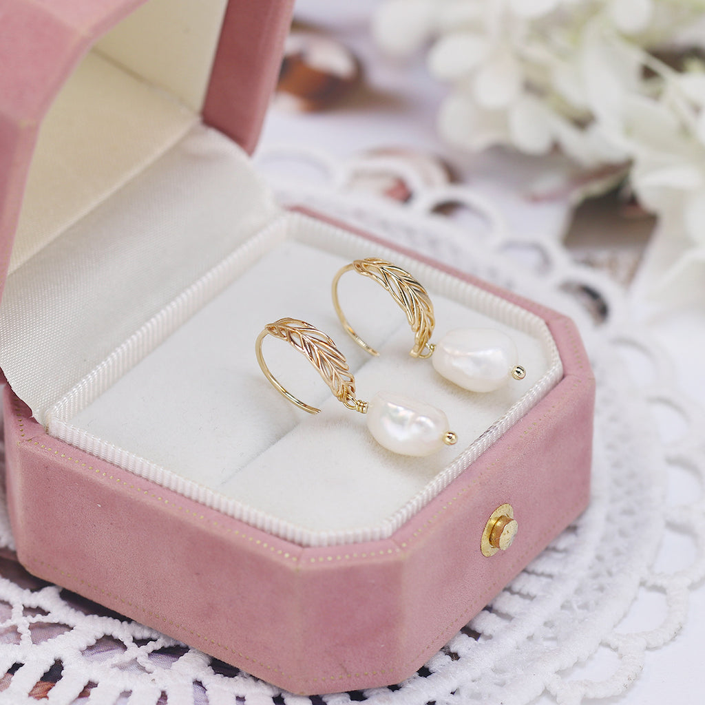 Vintage Natural Baroque Pearl Earrings