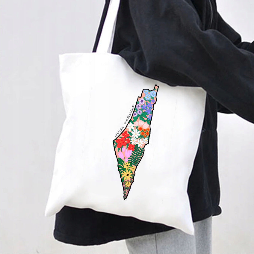 Simple Household Printed Canvas Shoulder Bag