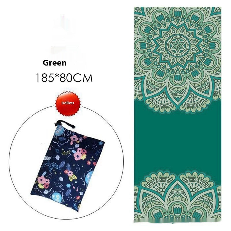 Sweat-absorbent Portable Printed Yoga Mat