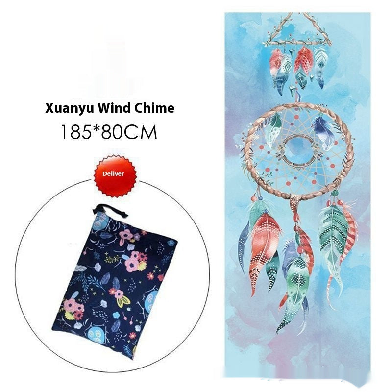 Sweat-absorbent Portable Printed Yoga Mat