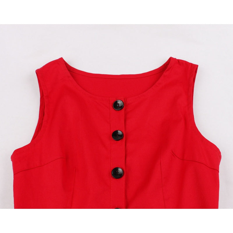 Patchwork bow print vintage dress