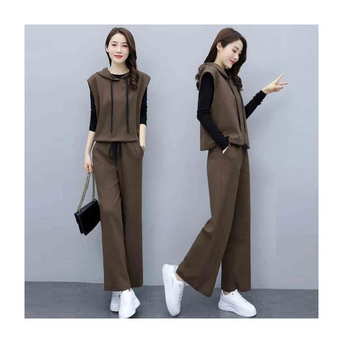 Elegant Youth-enhancing Figure-flattering Wide-leg Pantsnew Casual Chic And Fashionable Suit