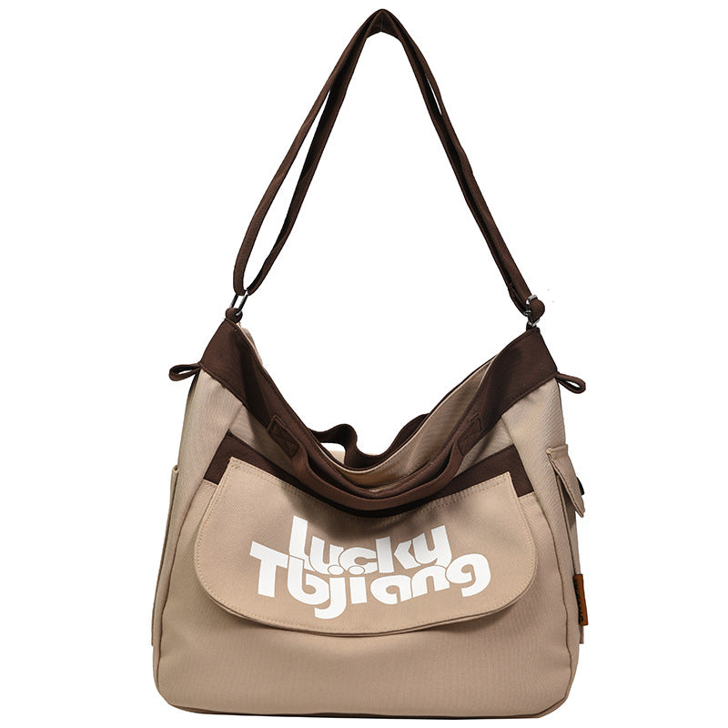 Canvas Bag Female Single Shoulder Tide Tote Hundred