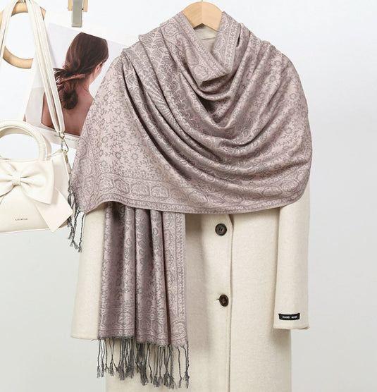 Winter Ethnic Style Warm Tassel Scarf Shawl