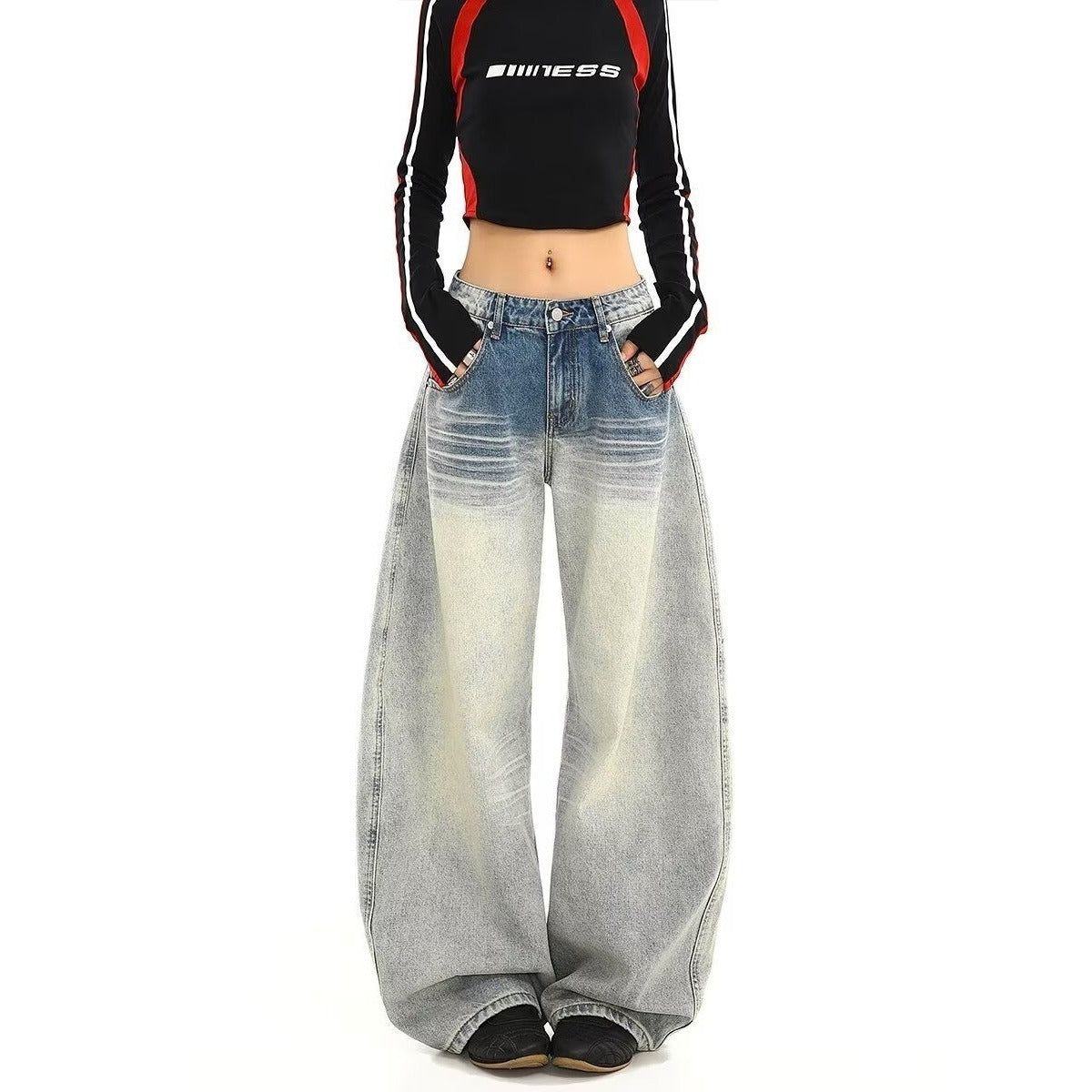 Loose Slim Design Versatile Scimitar Pants