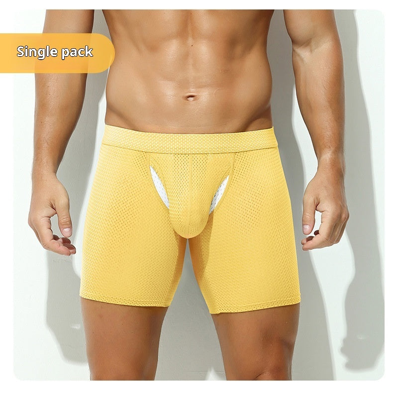 Ice Mesh Breathable Mesh Sport Men's Boxer Running Shorts