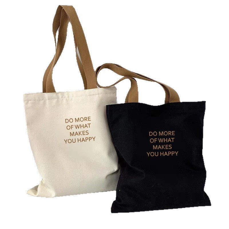 Simple Casual All-match Letters Canvas Bag