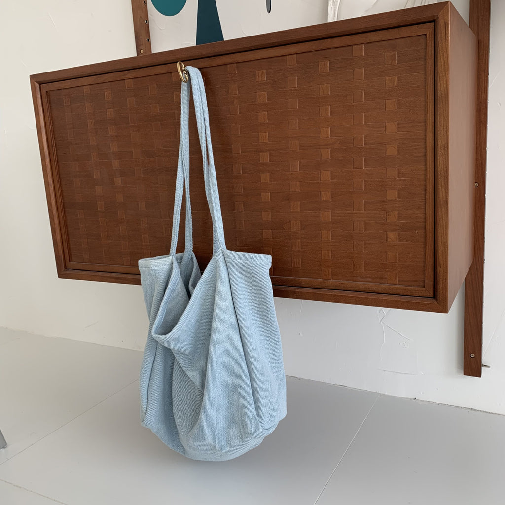 Vintage canvas bag washed denim