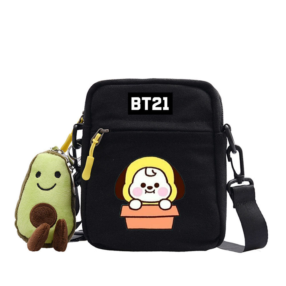 Cartoon Cute Canvas Messenger Bag