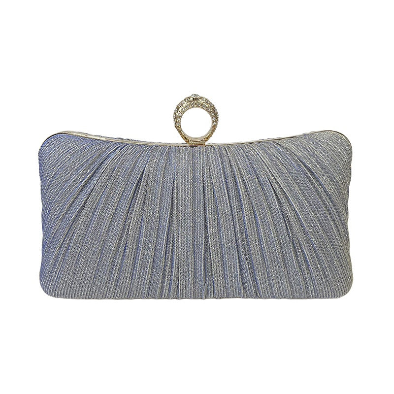 New Chinese-style Banquet Bag Women's Cross-body Pleated Dress