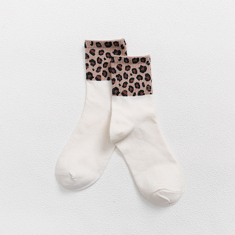 Mid-calf New Internet Hot Leopard Print Socks Women