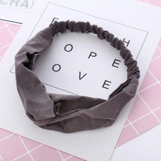 Vintage Cross Knot Suede Headband