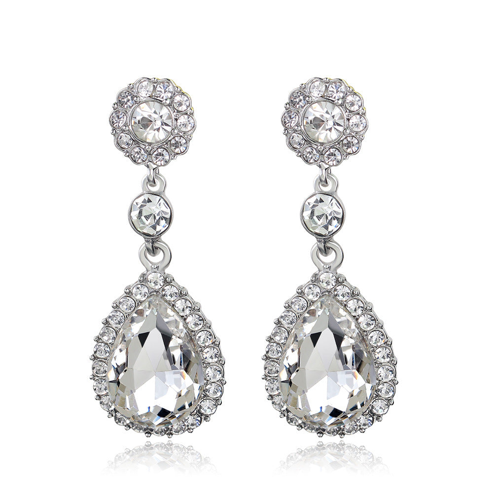 Fashion Elegant Crystal Drop Exquisite Earrings